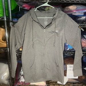 Gray Zip-Up Hoodie Diamond Supply Co.